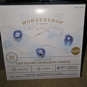 Bundle of 2 wondershop pure white led globe dewdrop lights